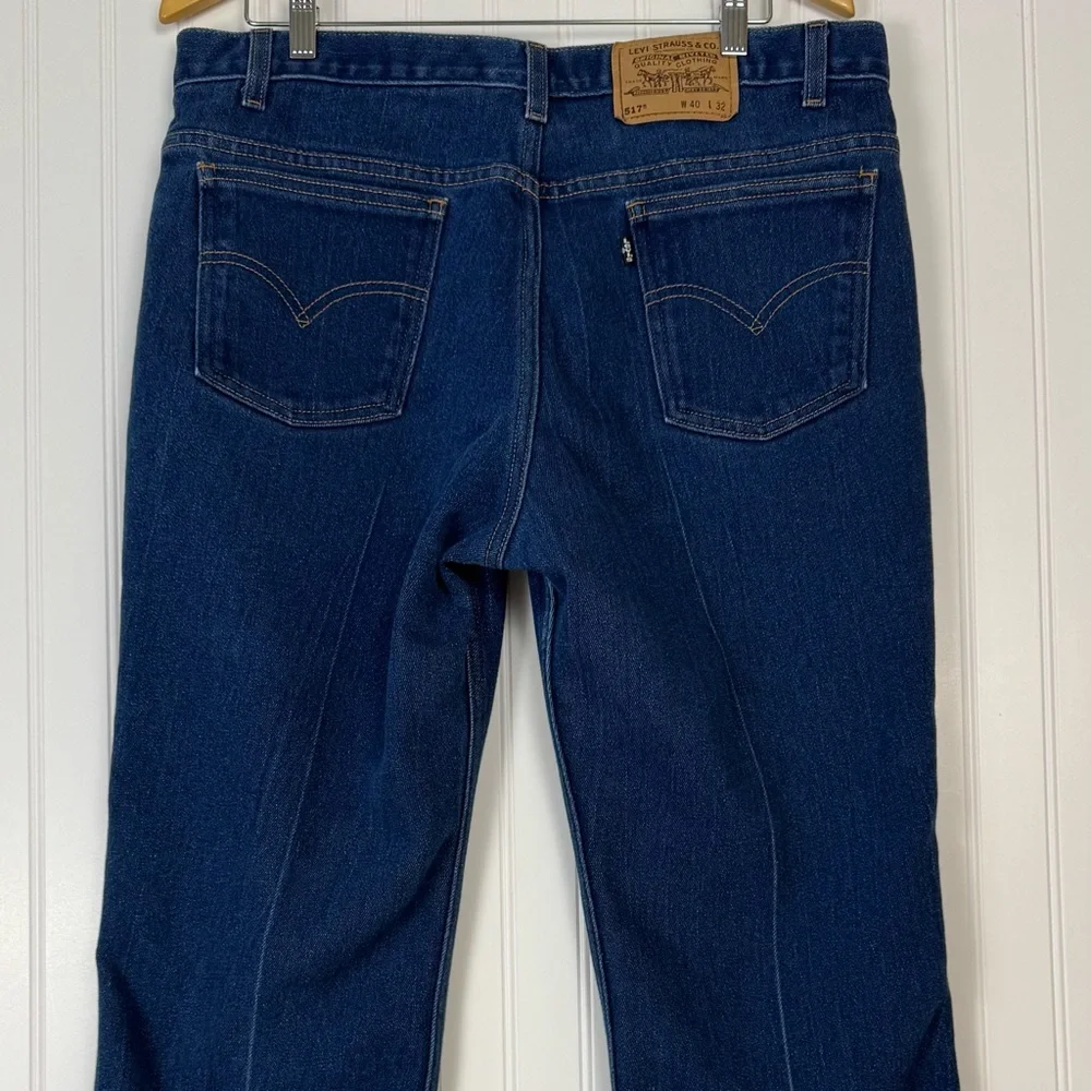 Vintage Levi’s 517‎ Jeans Men’s 40 x 32 Blue Bootcut Black Tab Western Rodeo